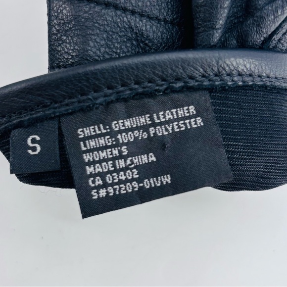 Harley-Davidson Women’s Pebbled Leather Signature Logo Bikercore Riding Gloves - Picture 8 of 11